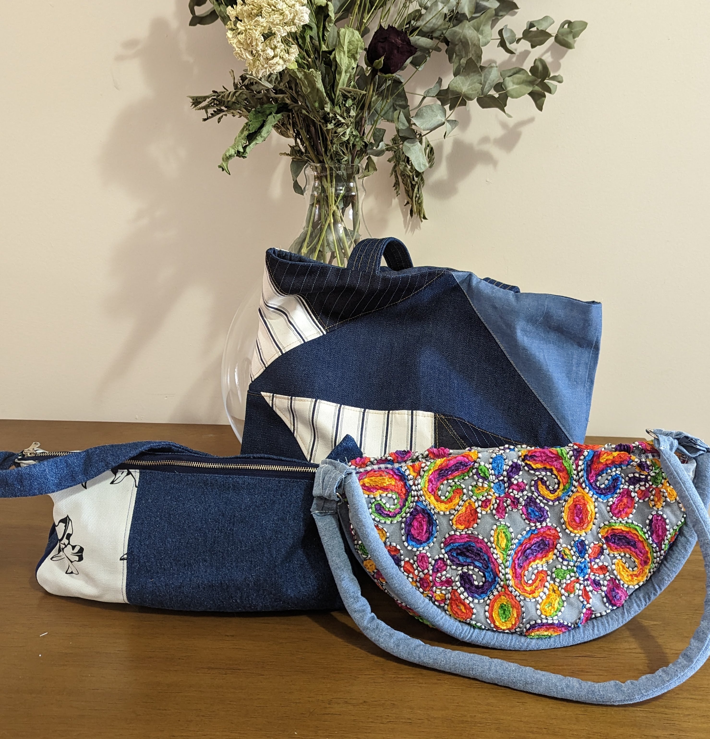 collection of the denim bags