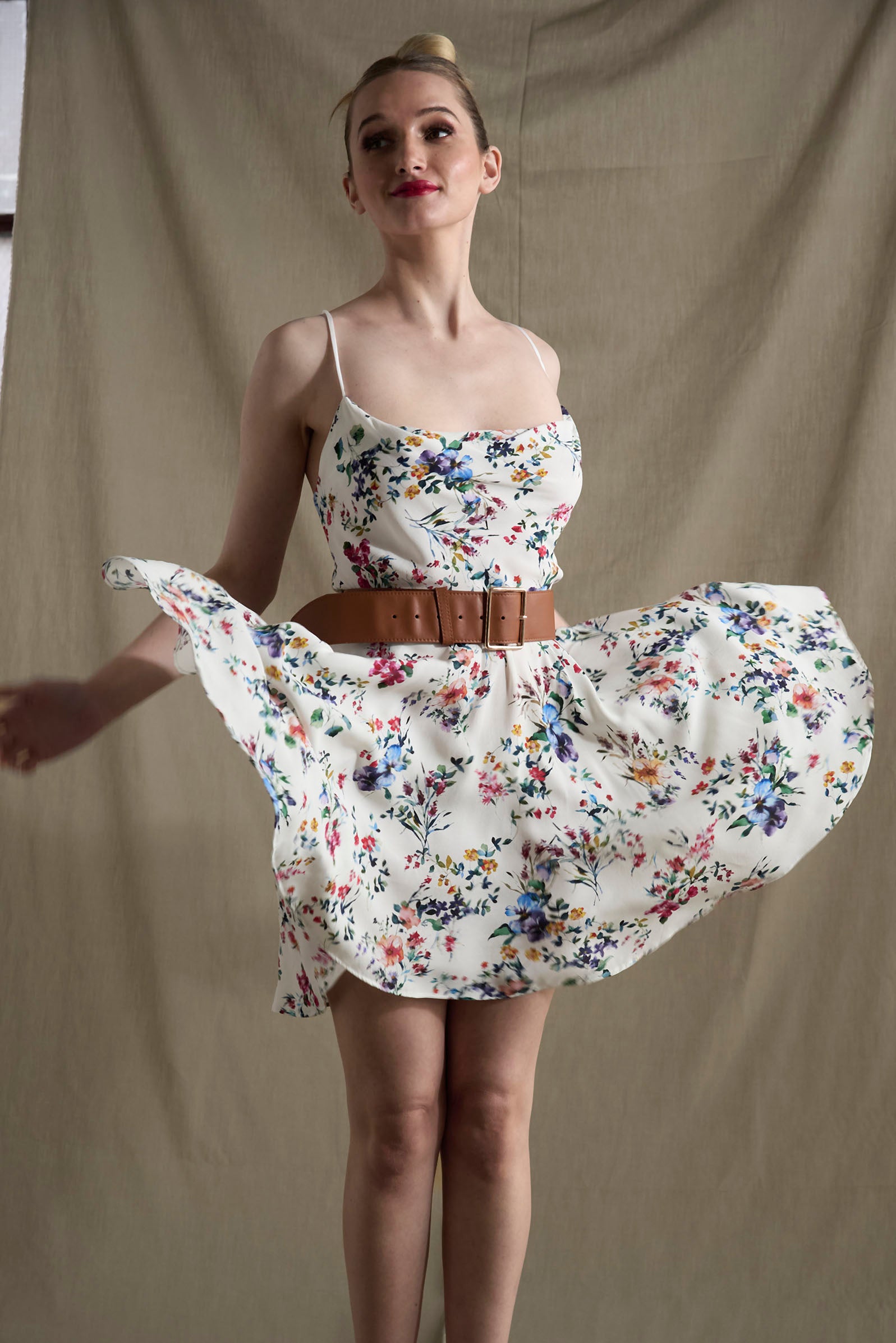 Sofia White Floral Mini Dress