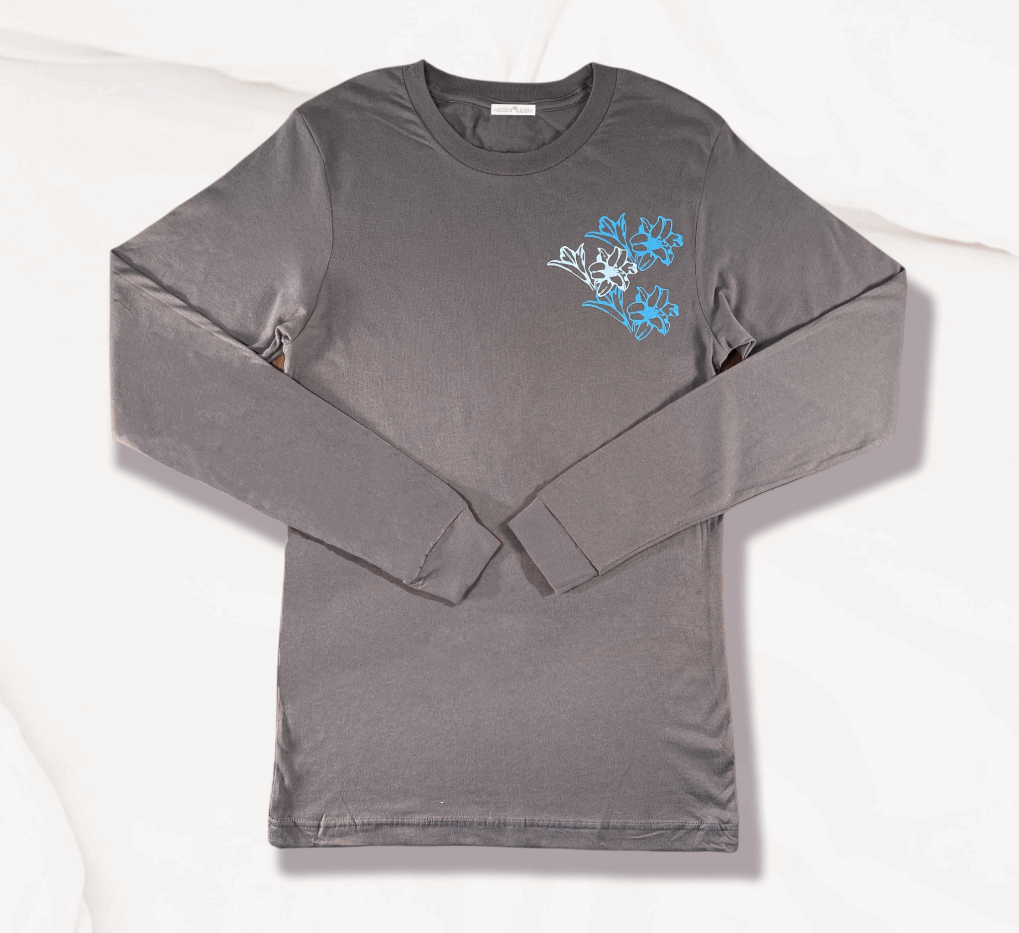 Grey Lily Long Sleeve T-Shirt