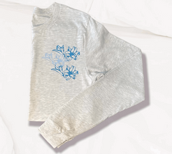 Heather Grey Lily Long Sleeve T-Shirt