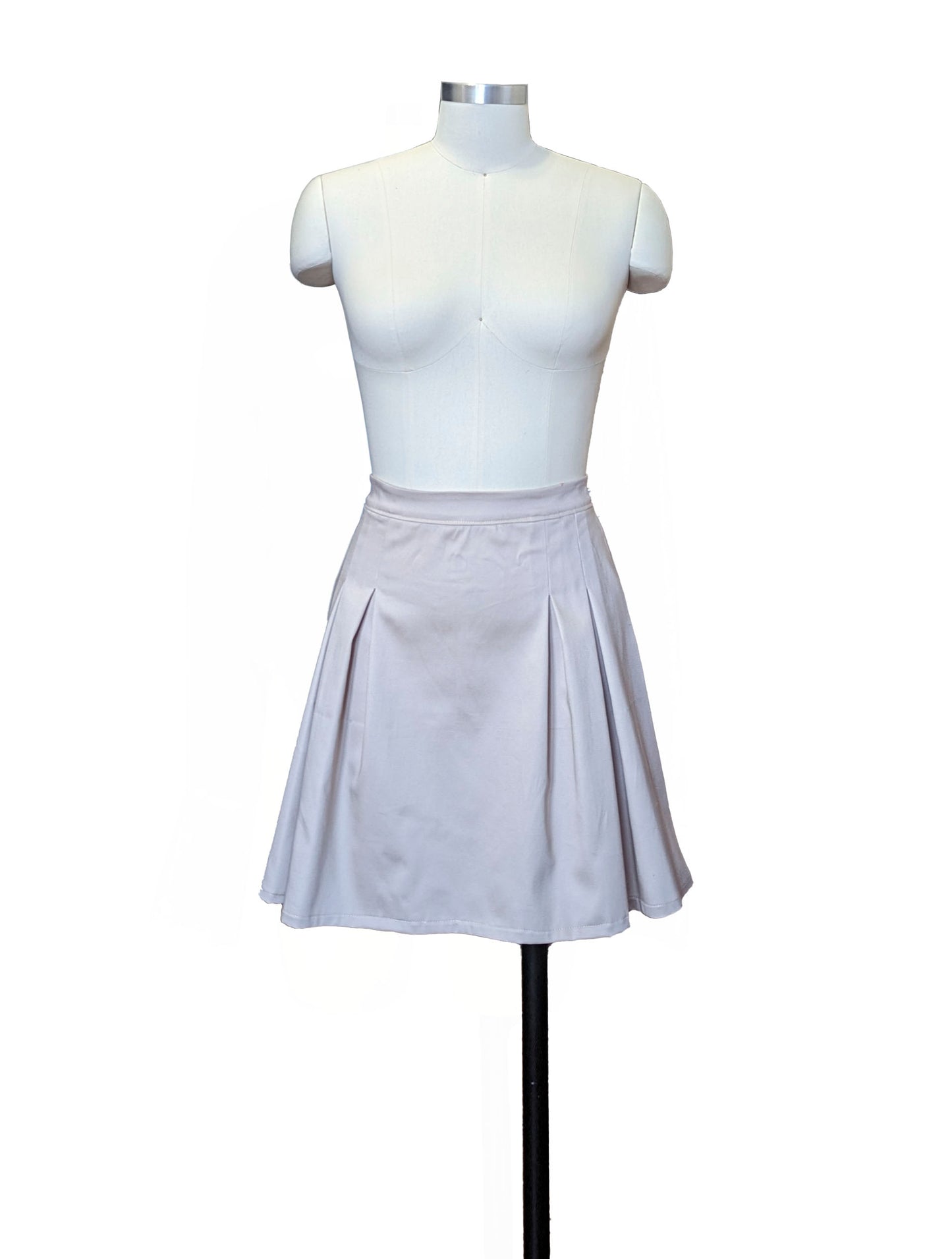 Brooke Pleats Khaki Mini Skirt