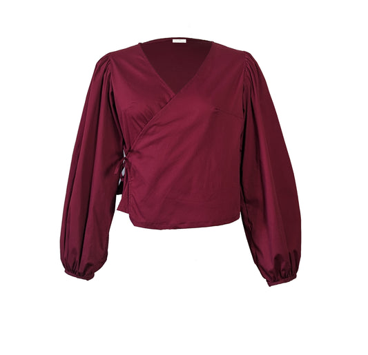 Burgundy Wrap Shirt