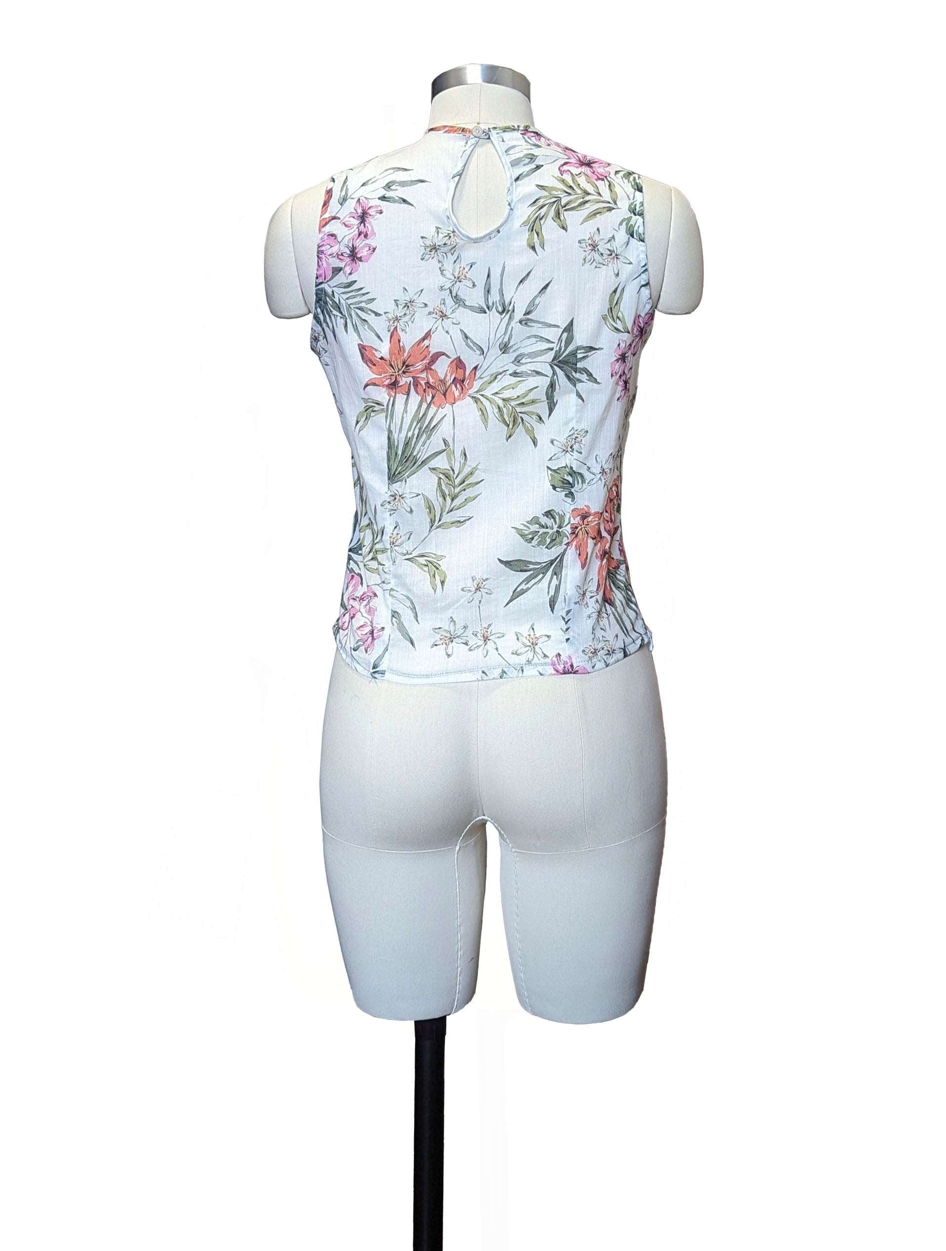 Elle Floral Cowl Tank Top