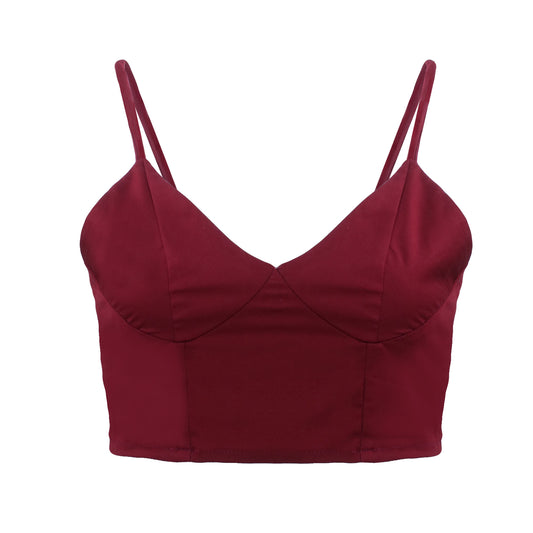 front burgundy rose bralette