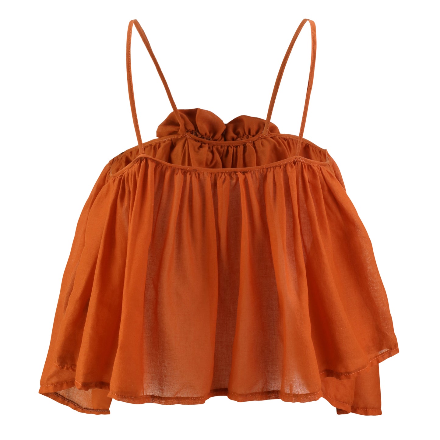 Flora Orange Rosette Tank Top