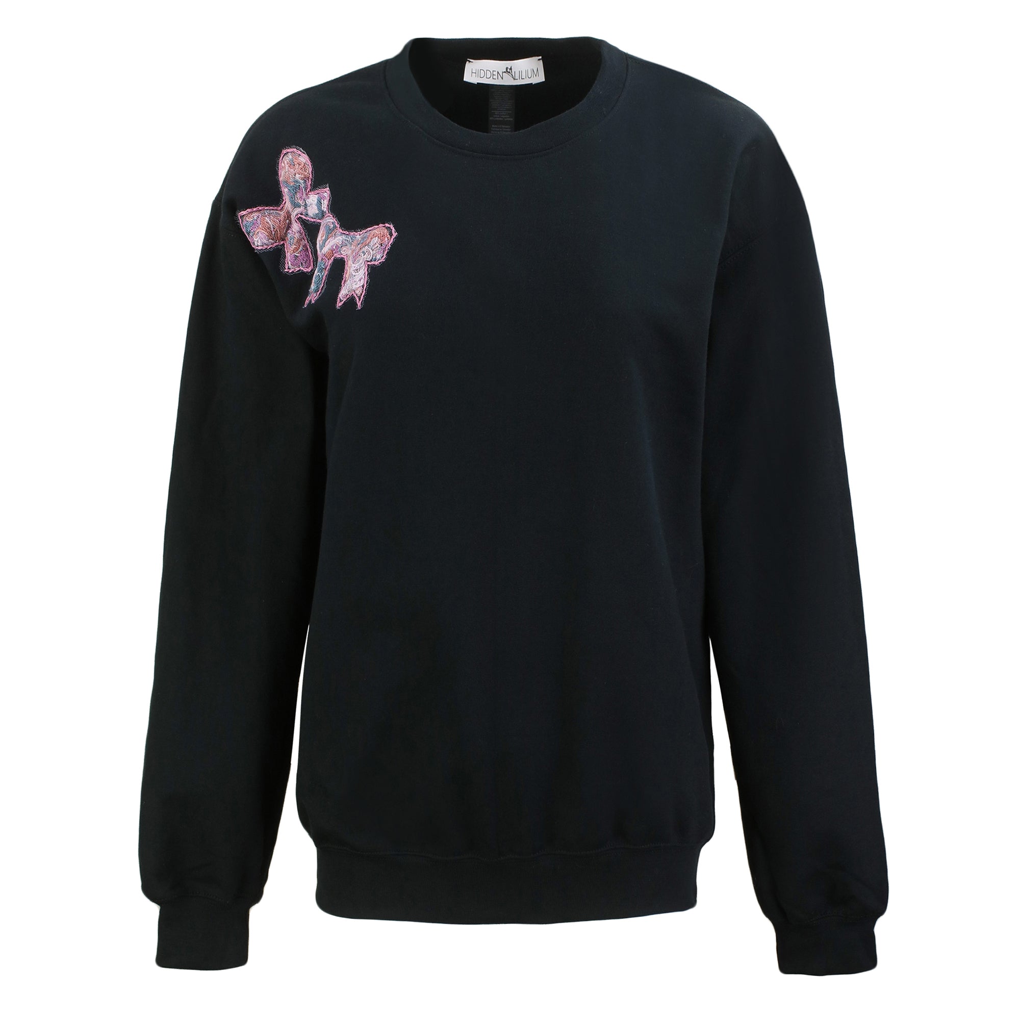 black bow embroidery sweatshirt