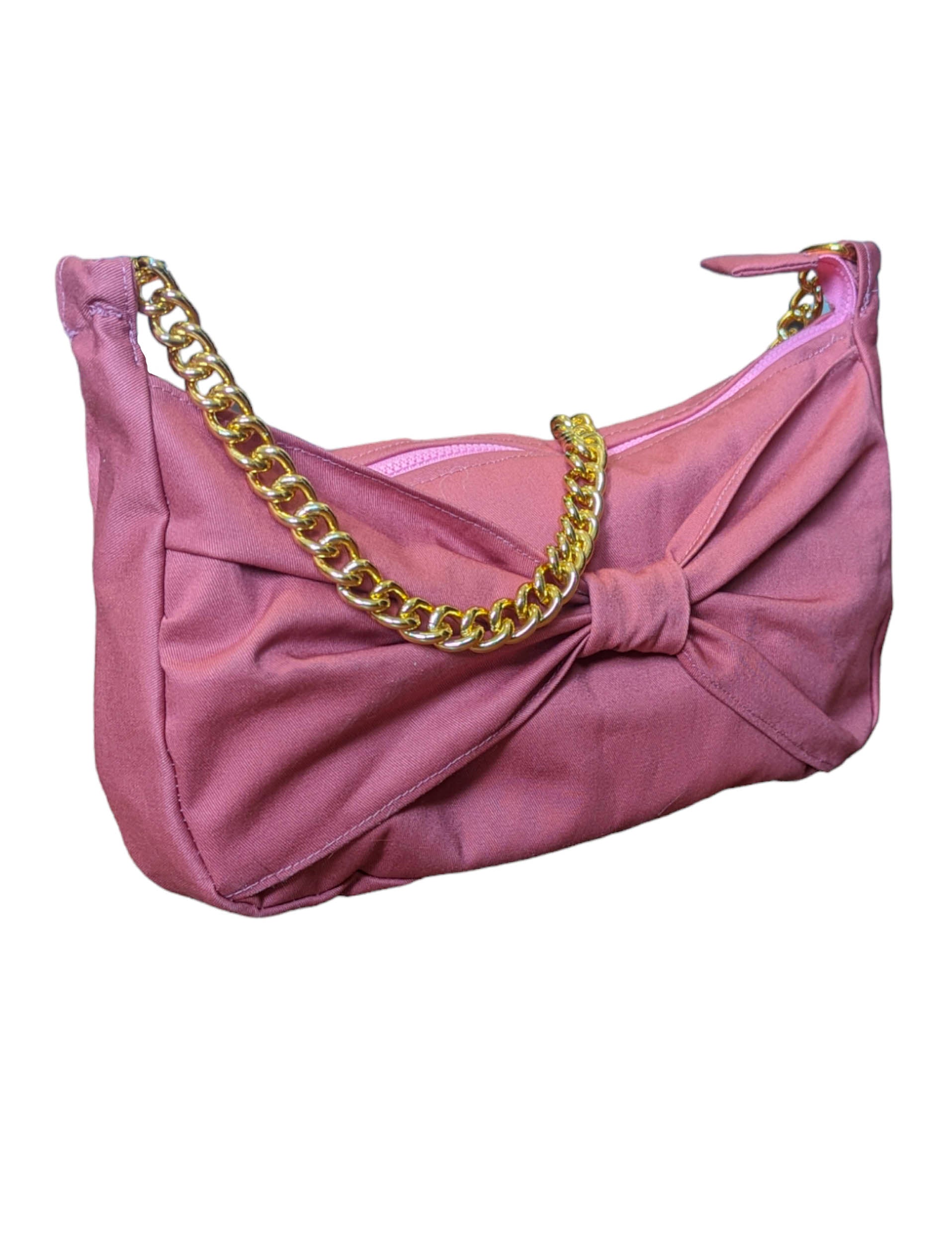 Mauve Bow Shoulder Mini Bag