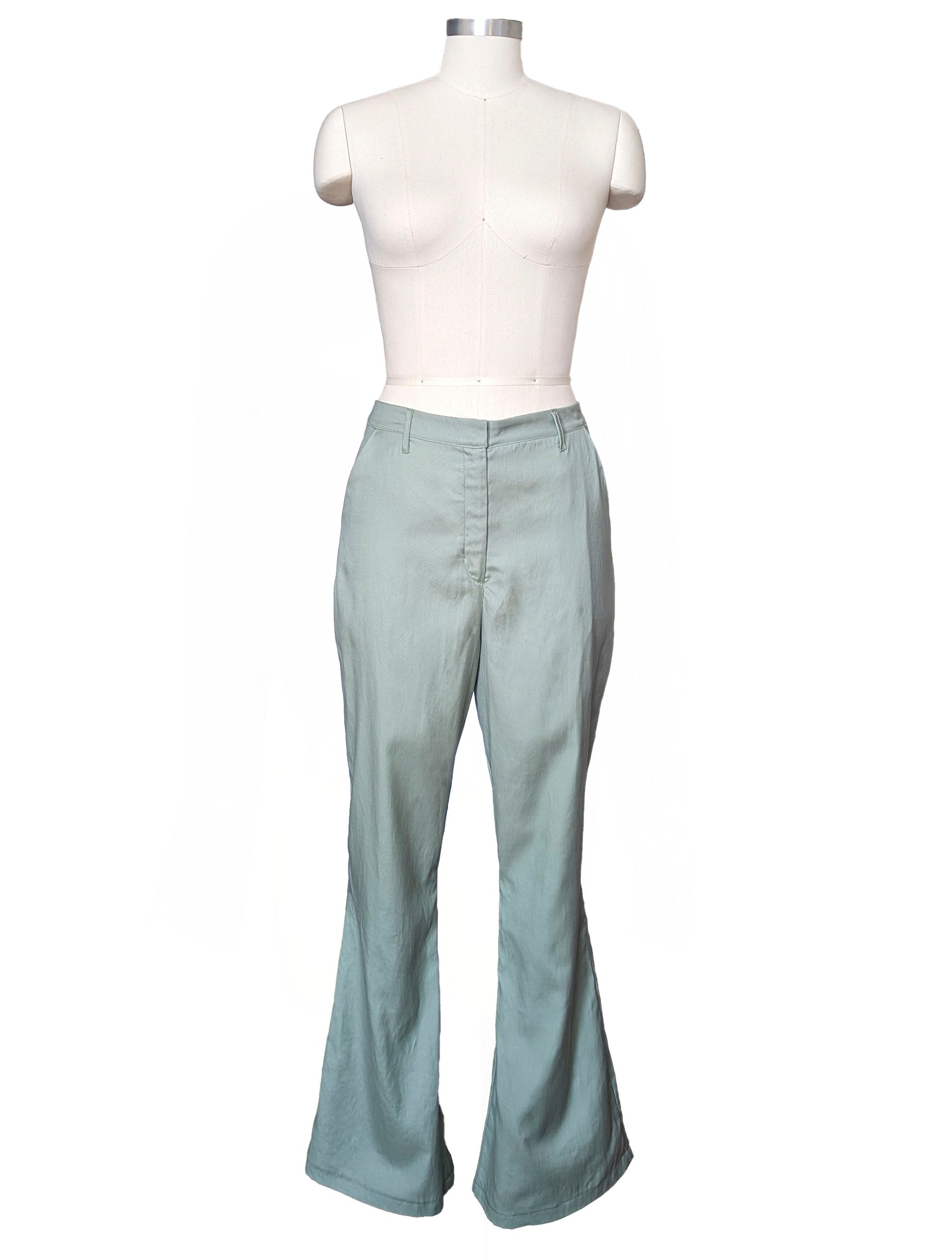 front  green pants 