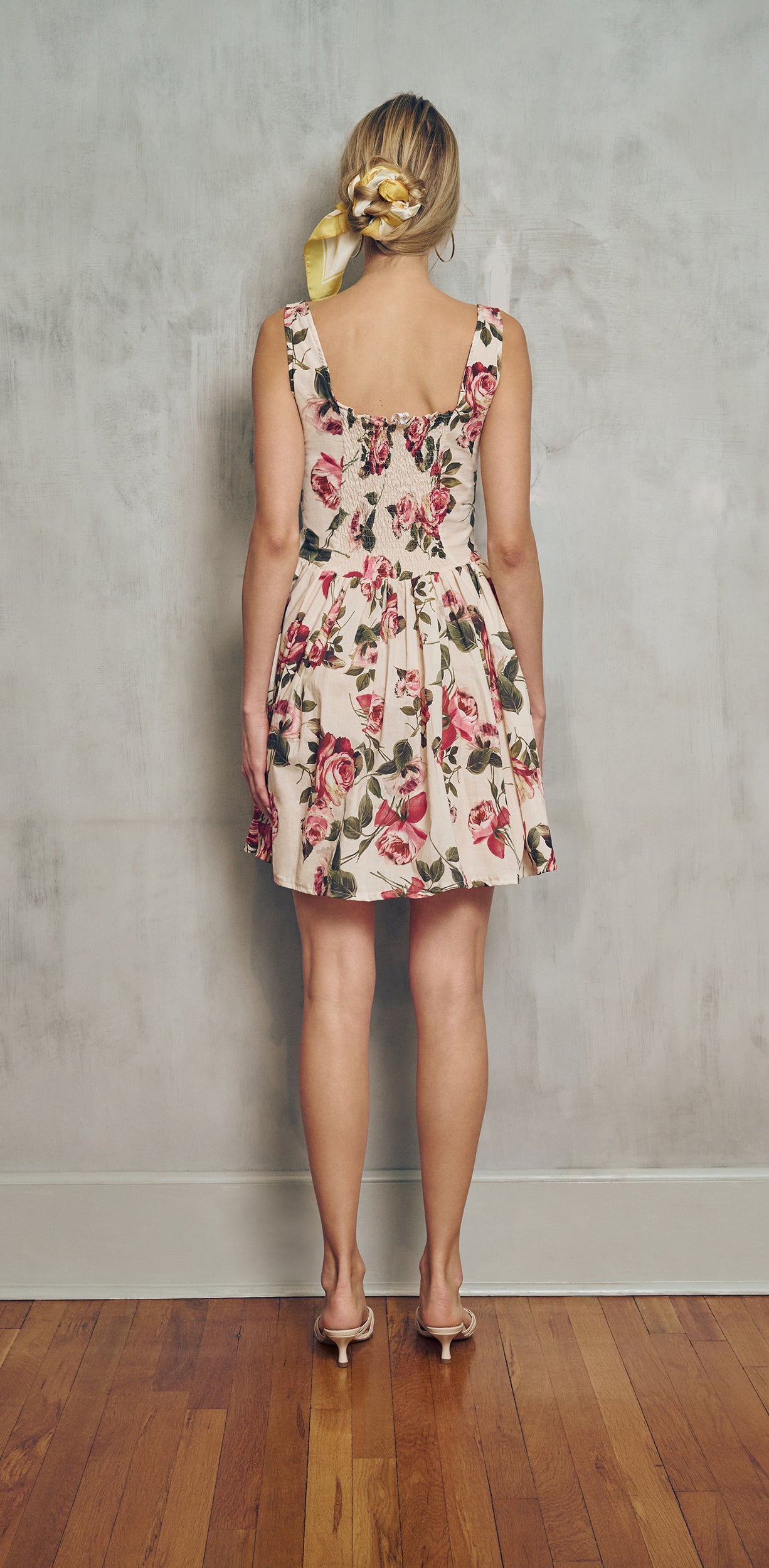Anita White Roses Flowy Dress