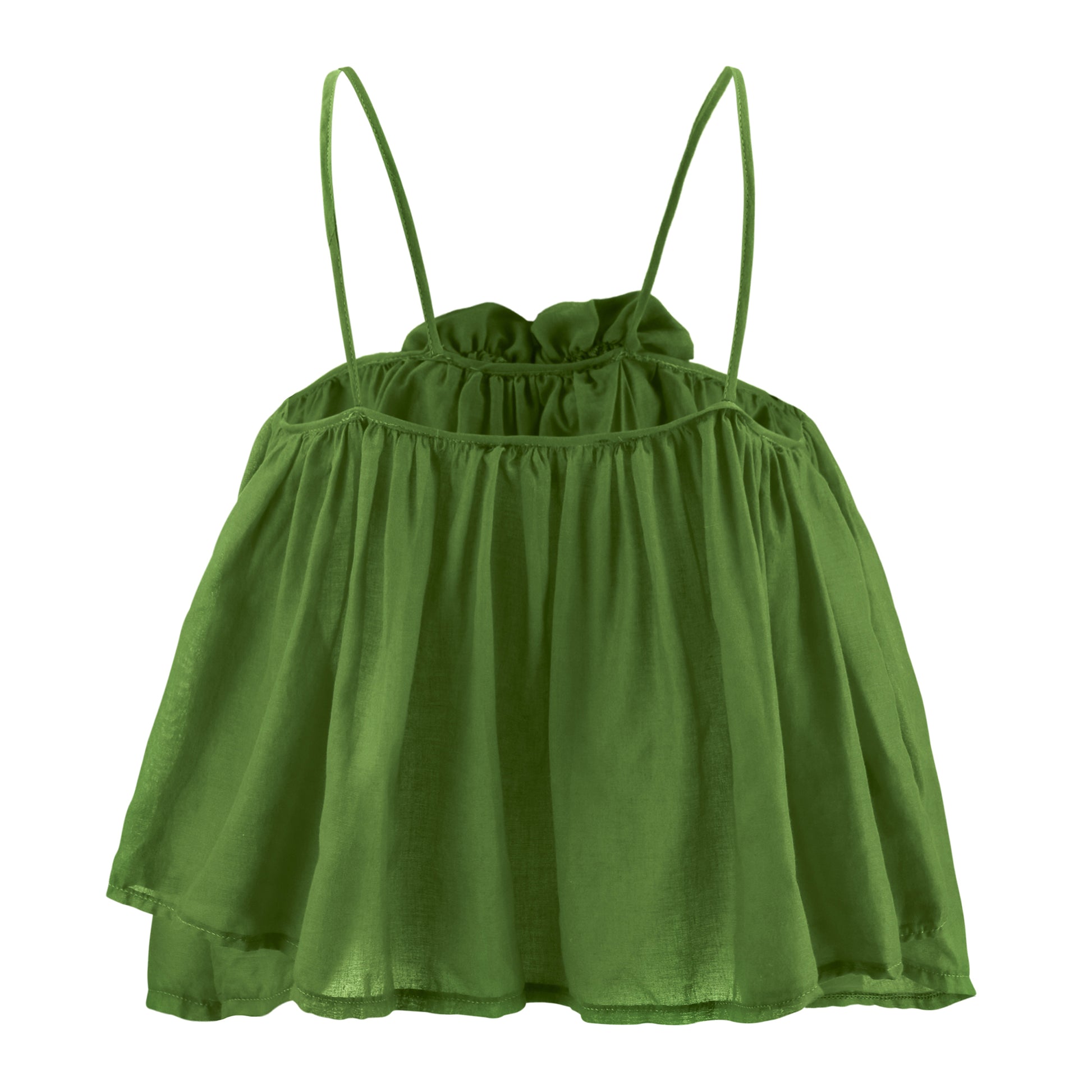 back view green floral tank top 