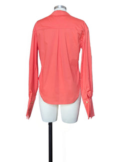 Heidi vintage button down long sleeve shirt orange back
