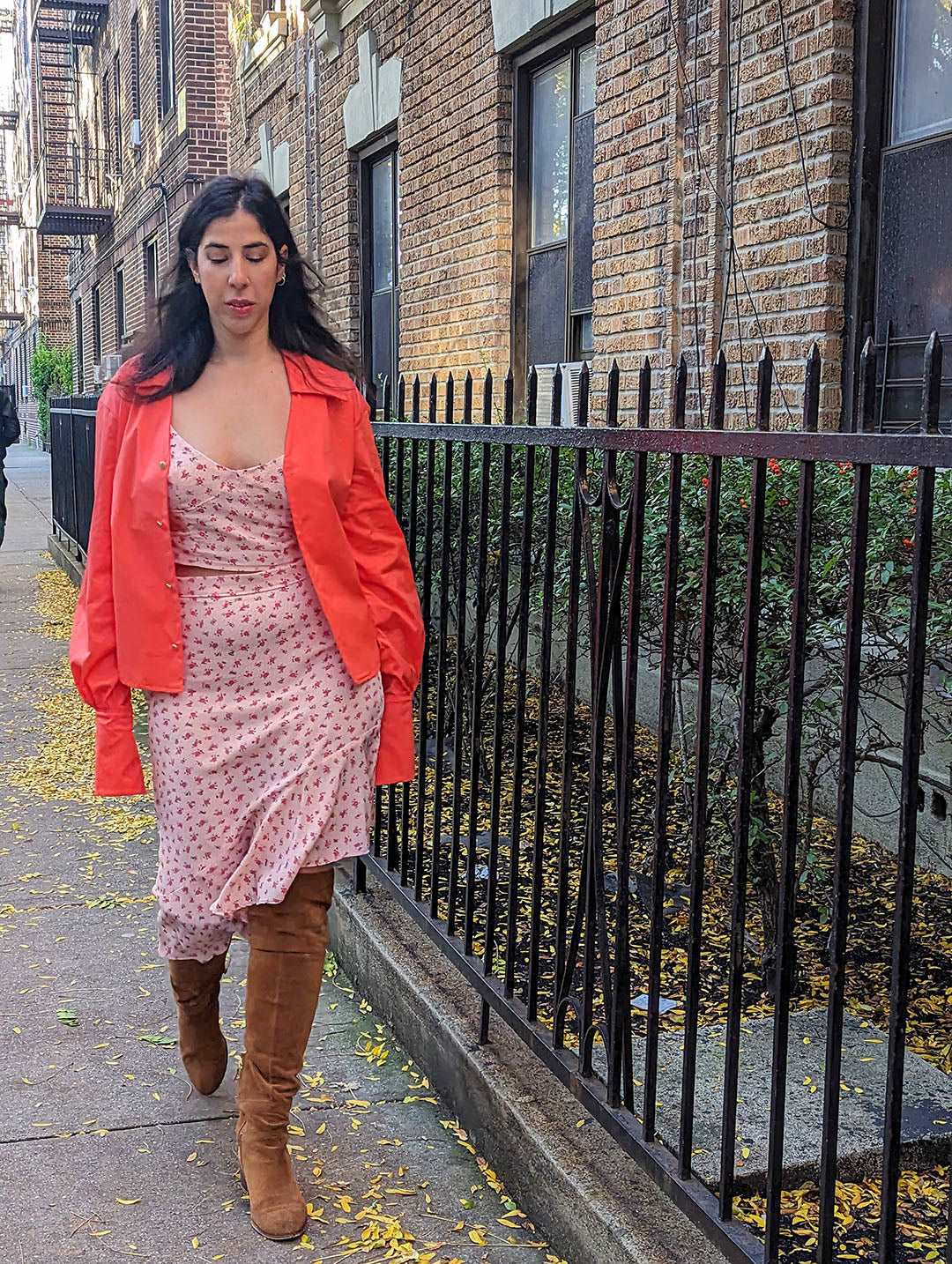 the floral pink set on body 